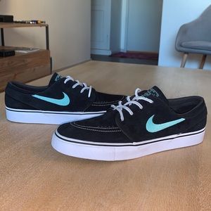 Nike SB Stefan Janoski OG - Men’s 10.5 - Black/Tiffany Mint - Leather Lace - New
